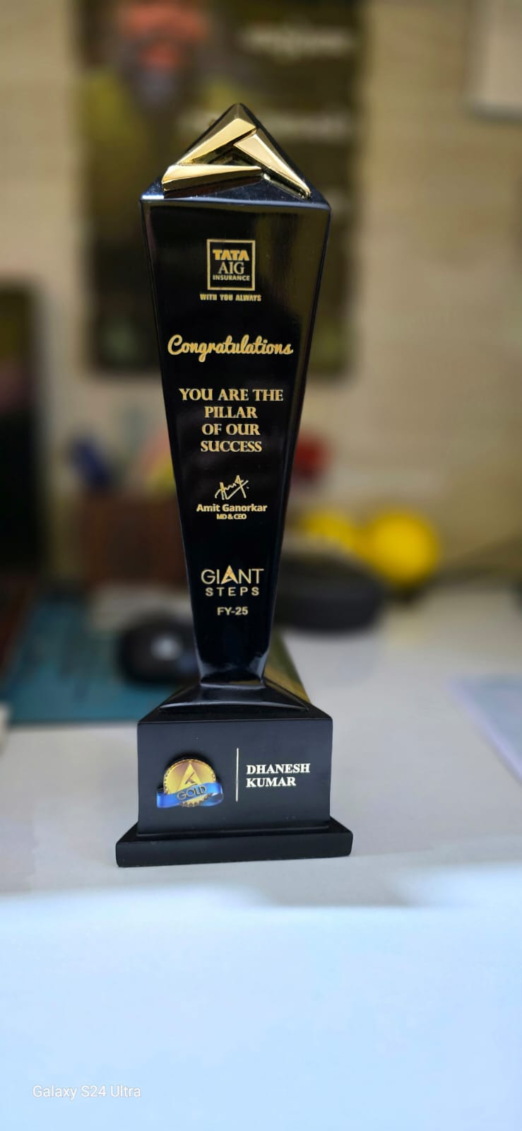 TATA AIG Pillar of Success Trophy
